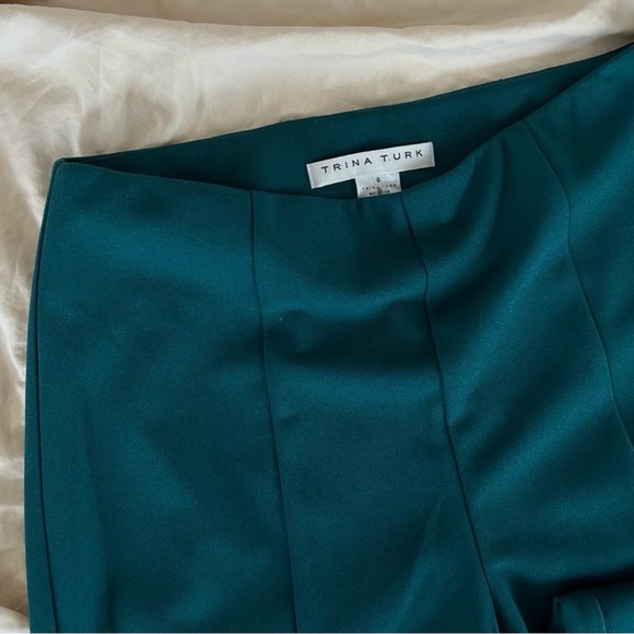 Trina Turk High Waist Front Split Hem Tailored Pants - Picture 3 of 9